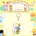 thumbnail image 1 of Cartoon Cat Rabbit Bear Animals Acrylic Keychains Highly Cute And Families Sylvanian Keychains, 1 of 8