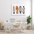 thumbnail image 2 of Stupell Industries Chic Fashion Heels Blue Orange Flats Fashion Feet, 36 x 48, Designed by Martina Pavlova, 2 of 5