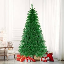 GIKPAL 6ft Christmas Tree with 800 Branch Tips Artificial Xmas Tree with Foldable Base Perfect for Indoor and Outdoor Holiday Decoration