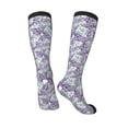 thumbnail image 4 of Balery Lavender Flowers Printed Novelty Socks Men's Women's Crew Socks Sports Socks Knee High Socks Cotton Socks Quirky and Cool Socks, 4 of 9