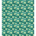 thumbnail image 3 of Ambesonne Exotic Duvet Cover Sets, Plumeria Palm Leaves Art, 2-Queen, Sea Green Yellow, 3 of 7