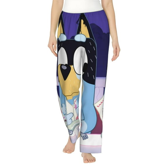 Silaia Bluey Print Pajama Pants for Women,Women’s Pajama Bottoms,Sleep & Lounge Pants with Pockets and Elastic Waist-Small