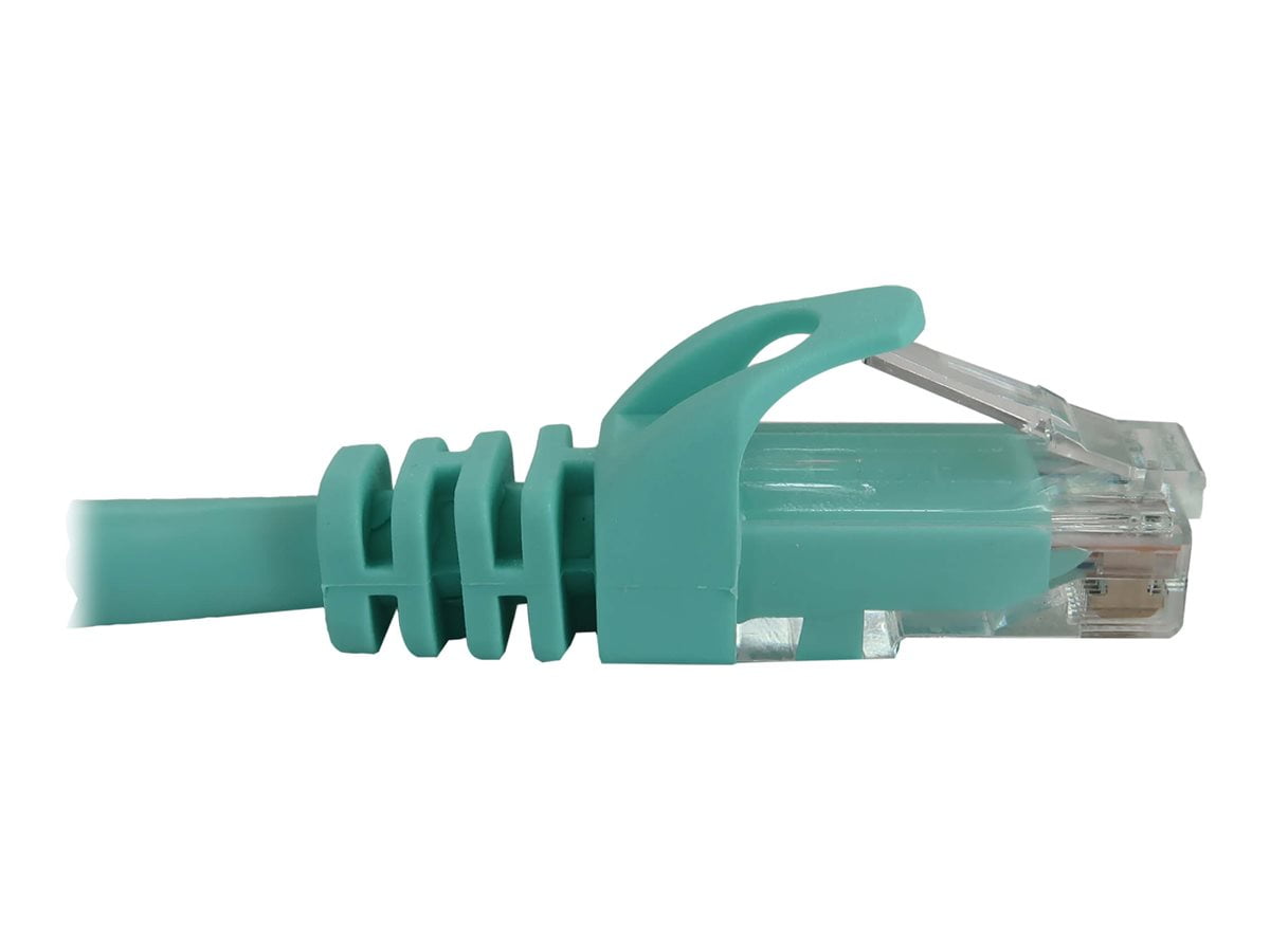 Eaton Tripp Lite Series Cat6a 10G Snagless Molded UTP Ethernet Cable RJ45 M/M PoE Aqua 50 ft. 15.2 m