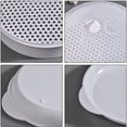 thumbnail image 5 of HLONKMicrowave Vegetable Steamer Pasta Rice Fish Steaming Pot Healthy Eating  Kitchen Steamer Microwave-Safe Pan w/Lid Stackable Baskets  Round Hole Spacer, 5 of 5