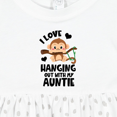 thumbnail image 4 of Inktastic Monkey I Love Hanging out with My Auntie Girls Baby Dress, 4 of 5