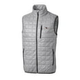 thumbnail image 2 of Men's Cutter & Buck Gray Kansas City Chiefs Big & Tall Rainier PrimaLoft Eco Insulated Full-Zip Puffer Vest, 2 of 3