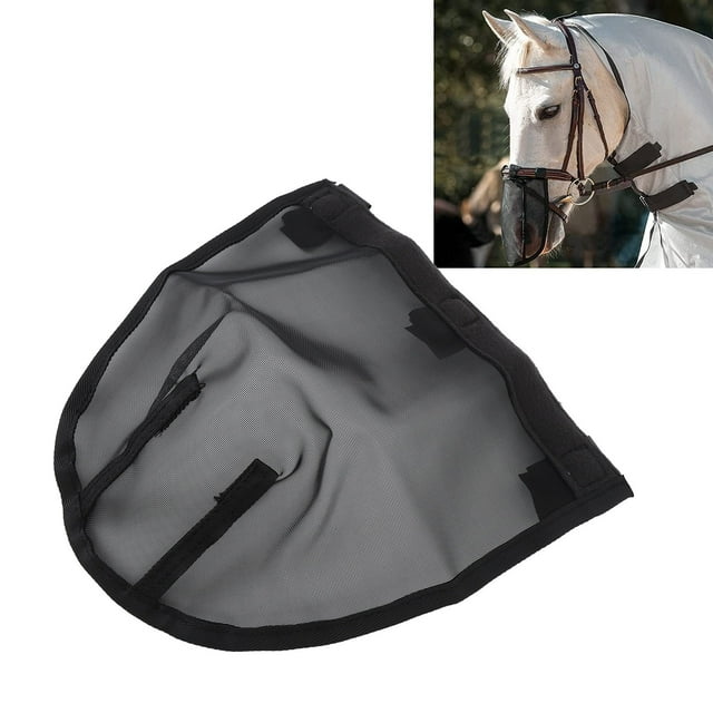 Filet de Protection pour Nez de Cheval, Masque en Maille pour Visage de Cheval, Équipement Équestre pour Activités Extérieures Ou Usage Quotidien
