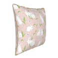 thumbnail image 2 of Haiem Rabbit Print Velvet Soft Solid Decorative Square Throw Pillow Covers Set with Elegant Piping Christmas Cushion Case for Sofa Bedroom Car-18"x18", 2 of 8