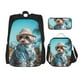 thumbnail image 1 of Balery Stylish Dog in Denim Outfit Mochila Escolar 3 en 1 para Niños - Mochila Resistente con Lonchera Térmica y Estuche - Mochila Escolar para Niños y Niñas, 1 of 7