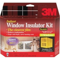 3M Indoor Window Insulator Kit 2141W-6 - Insulation Film, Clear - 5 Pack, 62" x 252"