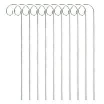 LAMIRO 20pcs Shepherd Metal Stakes Garden Stakes Outdoor Small Shepherd Hooks Plant Label Holder Iron Garden Hook For Balcony Yard Park