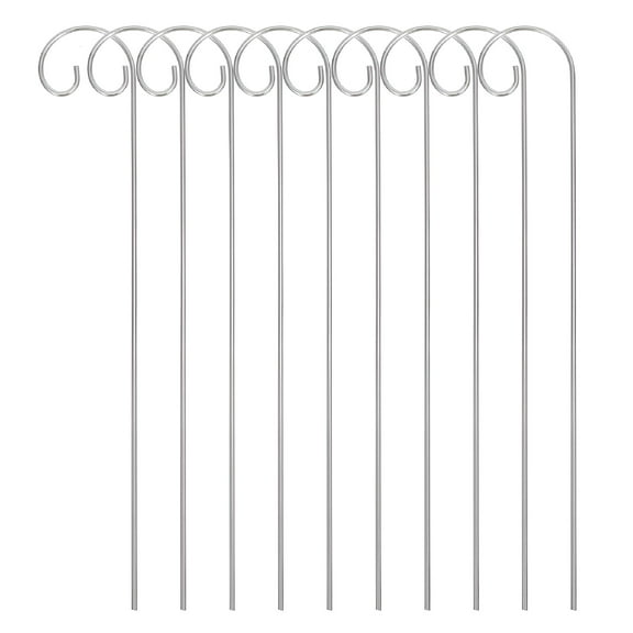 LAMIRO 20pcs Shepherd Metal Stakes Garden Stakes Outdoor Small Shepherd Hooks Plant Label Holder Iron Garden Hook For Balcony Yard Park