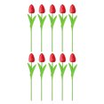 thumbnail image 1 of CSChome Artificial Tulip Decoration Artificial Tulip Decoration Realistic Reusable Home Wedding Party Faux Flower Floral Spring Decoration 10Pcs Artificial Tulip Branch with Stem, 1 of 6