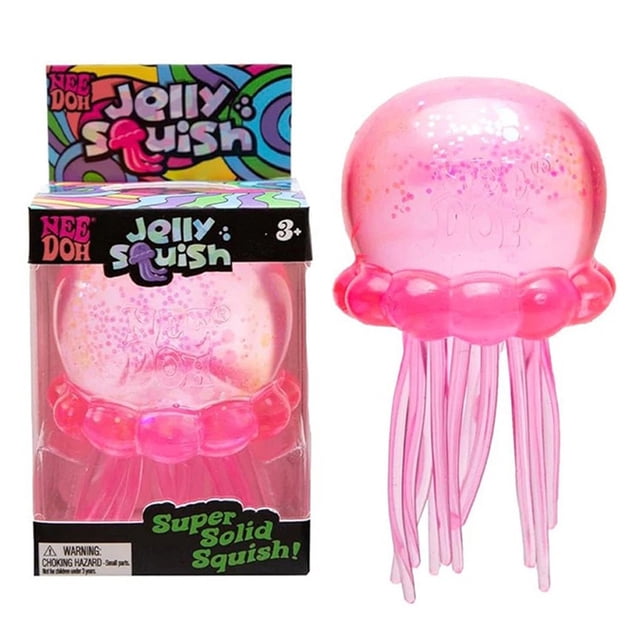 NeeDoh Medusa Gelatina Antiestrés Juguete Sensorial para Apretar para Niños y Adultos Rosa