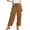 Coffee, variant on Womens Wine Wide Leg Corduroy Pants - Relaxed Fit Elastic High Waist Ankle Pants with Drawstring Waist & Patch Pockets M,Size M