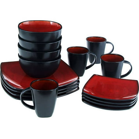 Gibson Home Soho Lounge Square 16-Piece Dinnerware Set
