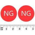 thumbnail image 3 of 250 Red NG No Good Stickers Disapproval 1” Round Shape Adhesive Labels Warehouse Inventory Inspection Product Quality Control Failed Rejected Disapproved Circle dot Kiss Cut Stickers Labels, 3 of 4