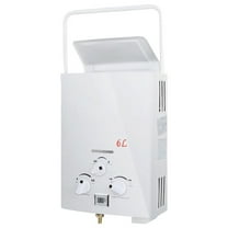 Portable 6L Water Heater Tankless LPG 1.6 GPM Propane Gas Outdoor Digital Display Hot Water Heater