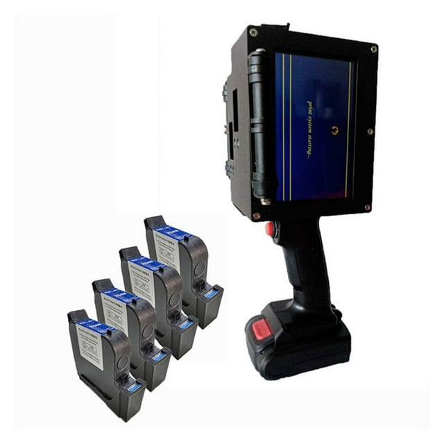 Handheld TIJ Printing Machine Print Height 50mm Variable Date Serial Number Logo Portable Handheld Inkjet Printer ,Excellent Scanning Performance