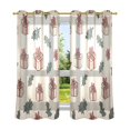 thumbnail image 6 of Yayeee Window Curtains Set of 2 for Living Room Light Filtering 63"x52", Beige Christmas Gift Pattern, 6 of 7
