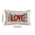 thumbnail image 3 of Love Pillow Valentines's Day Heart Embroidered Pillowcase, 3 of 7