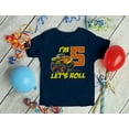 thumbnail image 4 of 5th Birthday Truck Theme Tstars T-Shirt - Perfect Gift for 5 Year Old Boys - Kids' Fun Themed Birthday Apparel - Unique Truck Design Tee for Five Year Old Celebrations X-Small Gray, 4 of 6