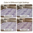 thumbnail image 7 of ODIKA 4'x6' Washable Area Rug Boho Tie Interlocking Grid Abstract Marbled Fade Purple for Dorm Room, Small Living Stain Resistant Low Profile, Easy Care, 7 of 7