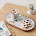 thumbnail image 6 of Christmas Wooden Serving Tray, Holiday Dessert Platter with Deer Tree Snowflake Prints, Farmhouse Tabletop Decor for Cookies Candy Display, 7.28-11.41in, 6 of 6