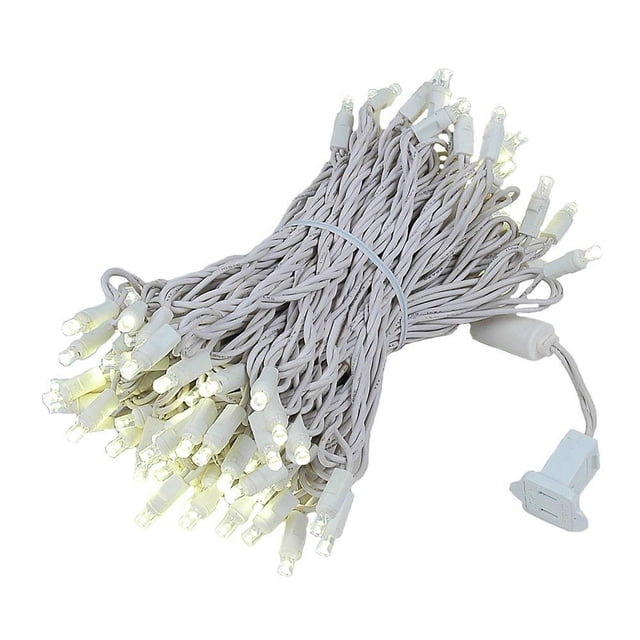 Novelty Lights 50 Light LED Twinkle Christmas LED Mini Light Set, Outdoor Curtain Fairy Wedding String Lights, Non-Connectable, Warm White, White White, 50 Feet