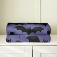 thumbnail image 4 of Halloween Themed Flannel Fleece Throw Blanket Baby 30"x40" Kids Bat Print Plush Blanket for Boys Girls Teens Black Spider Fuzzy Blanket Purple All Season Bed Blanket, 4 of 6