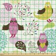 thumbnail image 2 of Ambesonne Cartoon Fabric by the Yard Upholstery, Vivid Flora Birds, 1 Yard, Multicolor, 2 of 5