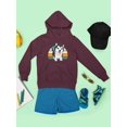 thumbnail image 3 of Husky Pup Retro Design Hoodie Juniors -Image by Shutterstock,  Small, 3 of 4