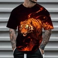 thumbnail image 2 of JLFKNG Mens Short Sleeve T-Shirt Round Neck Tees Short Sleeve Cool Animal Printed Breathable Loose Trend Bottoming Tee Shirt Lounge Clothing Fot Men, 2 of 4