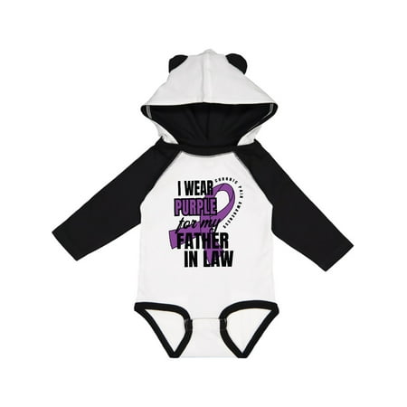 

Inktastic Chronic Pain I Wear Purple For My Father in Law Gift Baby Boy or Baby Girl Long Sleeve Bodysuit