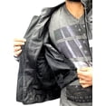 thumbnail image 3 of Shelter 507BK-46 46 in. Perrini Mens Classic Motorbike Riding Genuine Leather Jacket - Black & White, 3 of 5