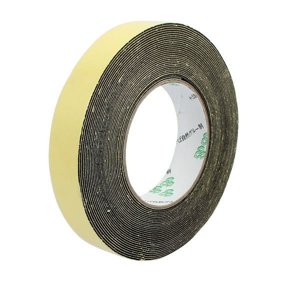 25mm Width 1mm Thickness Single Side Sponge Foam Tape Black 10 Meter Length