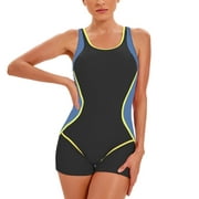 Erwazi Competitive Swimwear Womens One Piece Swimsuits Athletic Rash Guard Surfing Tummy Control Bathing Suit