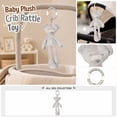 thumbnail image 3 of Kiddiway Baby Ultra-Soft Plush Wind Chime Car Toy - Cute Plushies & Plush Figurine, Baby Car Toys & Stroller Toys, Tactile Sensory Mobile, Soft Chime, Attaches to Car/Stroller/Crib,Gray, 3 of 7