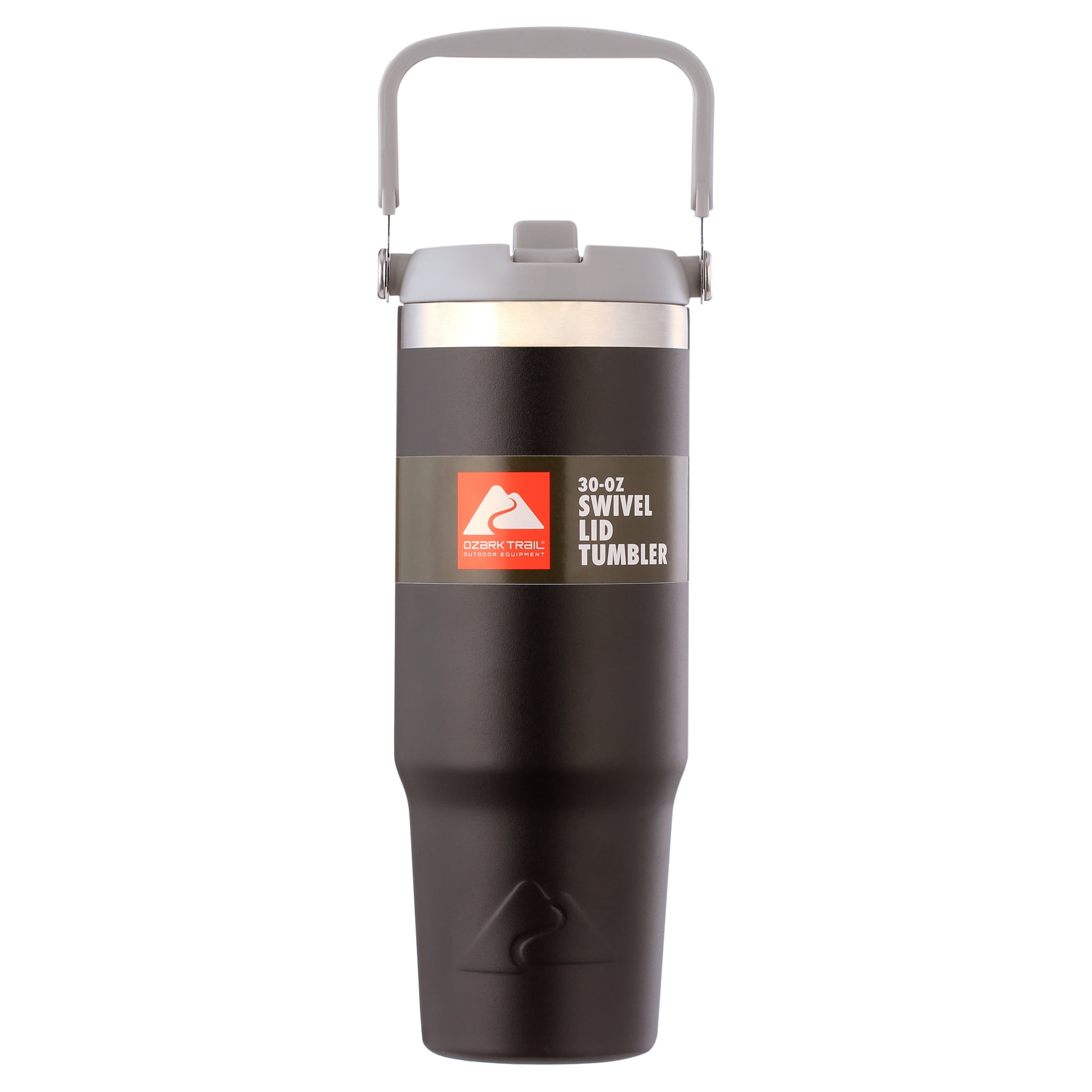 (3 pack) Ozark Trail 30 oz Stainless Steel Insulated Swivel Lid Tumbler, Black