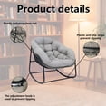 thumbnail image 5 of Outdoor Ladena Rocking Chair with Cushions, Large Sized and Metal Frame, Ergonomic Back Design for Garden, Porch, Patio and Various Space., 5 of 7
