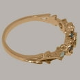 thumbnail image 4 of LBG British Made 14k Rose Gold Natural Opal & Sapphire Womens Promise Ring - 33 size options - Size 7, 4 of 7