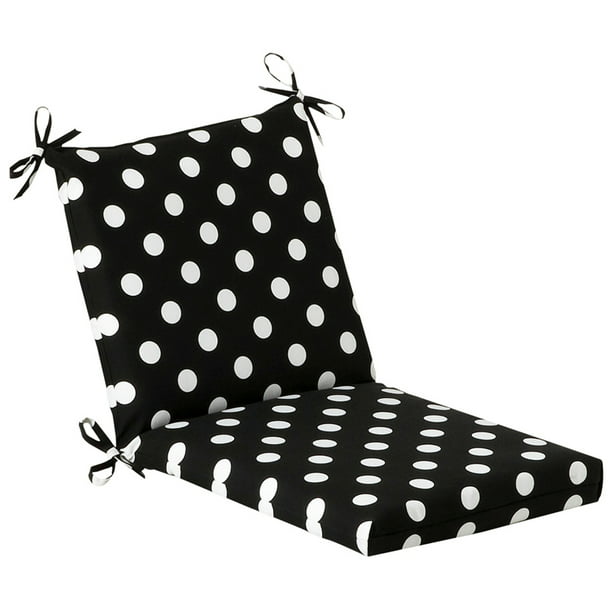 Outdoor Patio Furniture Mid Back Chair Cushion Black