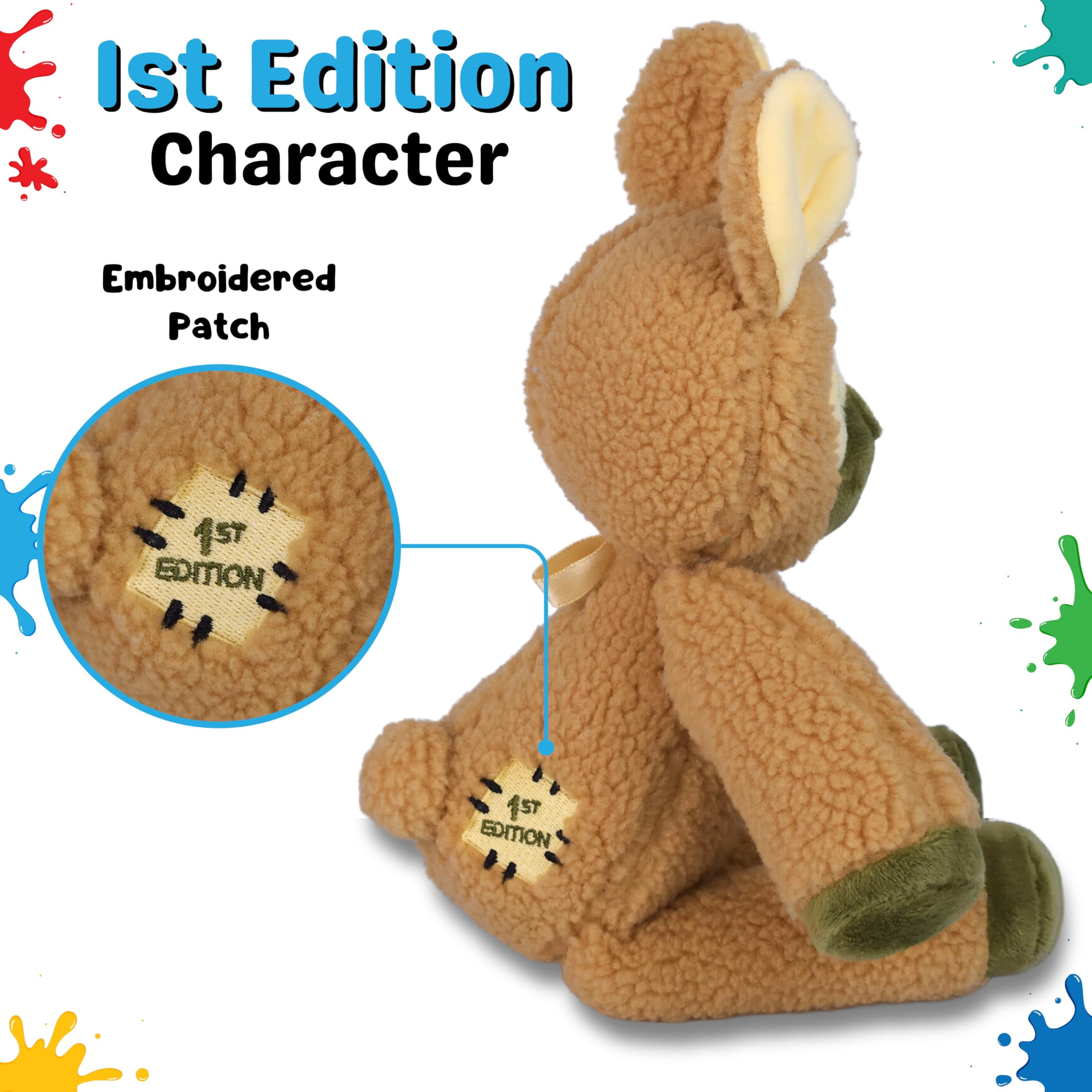 The Adventure Crew Jake the Llama Plush Comfort / Activity Toy for Newborn and Up | Ultra-Soft, 11.5" Compact Size with Weighted Limbs | Interactive Companion for Early Learning