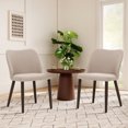 thumbnail image 7 of AFO Mid Century Modern Dining Chairs Set of 6, Upholstered Parson Fabric Side Chairs with Rubberwood Legs, Camel, 7 of 7