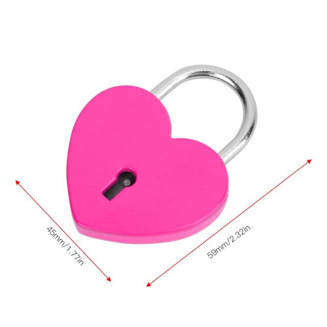 Dioche Heart Lock, Lock Comfortable For Diary For Jewelry Box For Small Luggage