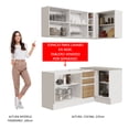 thumbnail image 5 of Cocina Integral Completa Esquinera 269cm Glamy Madesa 01 - Blanco/Marrón Madesa GCGL269001, 5 of 5