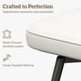thumbnail image 5 of HomeZeer Swivel Bar Stools Set of 4, 26" Counter Height BarStool with Back, Leather Upholstered Kitchen Stools with Footrest and Metal Frame, Bar Chair for Kitchen Island, White, 5 of 9
