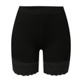 thumbnail image 4 of XIAONU Women's Lace Biker Shorts Elastic Waist Stretch Fit Bottoms, 4 of 6