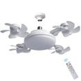 thumbnail image 1 of Remote-Controlled LED Ceiling Fan Light with 3 Color Modes (3000K/4000K/6000K), 3-Speed Wind (Soothing/Soft/Powerful), 10%-100% Brightness Dimmable, E27 Socket Compatible, PC+ABS Plastic Body,, 1 of 6