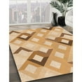 thumbnail image 3 of Ahgly Tapis d'Intérieur Lavable en Machine Carré Orange Transitionnel, 7 Pieds Carré, 3 of 7